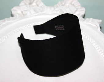 Black denim headband wide cotton headband scarf comfortable fabric hairband
