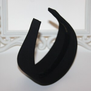 Denim cotton headband black wide headband for women head scarf headcover, no plastic, no hard, more widths available image 8