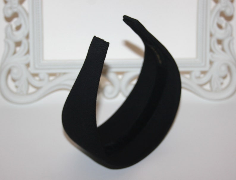 Denim cotton headband black wide headband for women head scarf headcover, no plastic, no hard, more widths available image 8