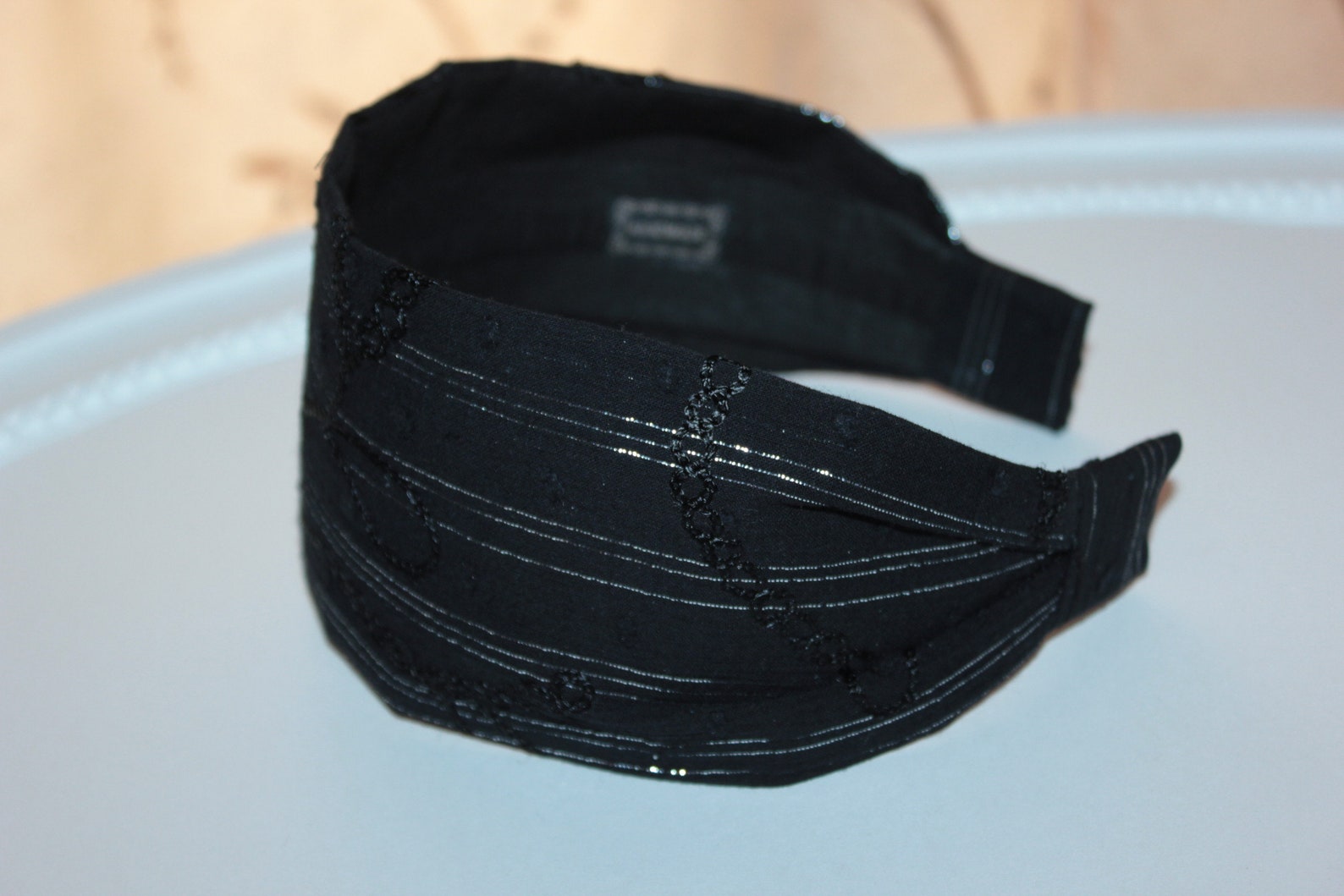 Black cotton headband for women short hair wide headbands Etsy