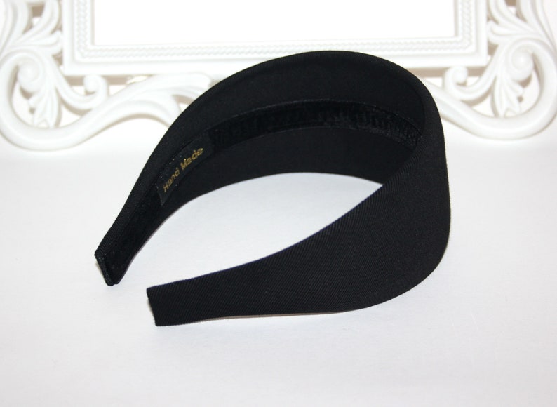 Denim cotton headband black wide headband for women head scarf headcover, no plastic, no hard, more widths available image 10
