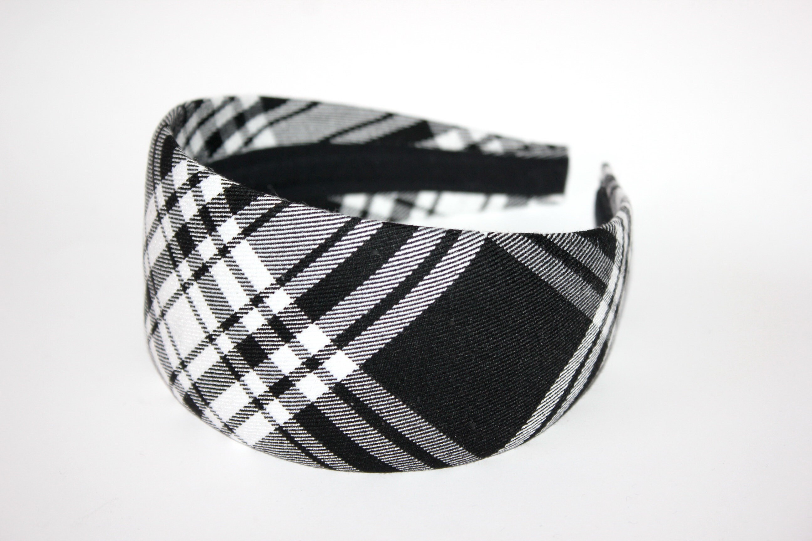 black plaid headband