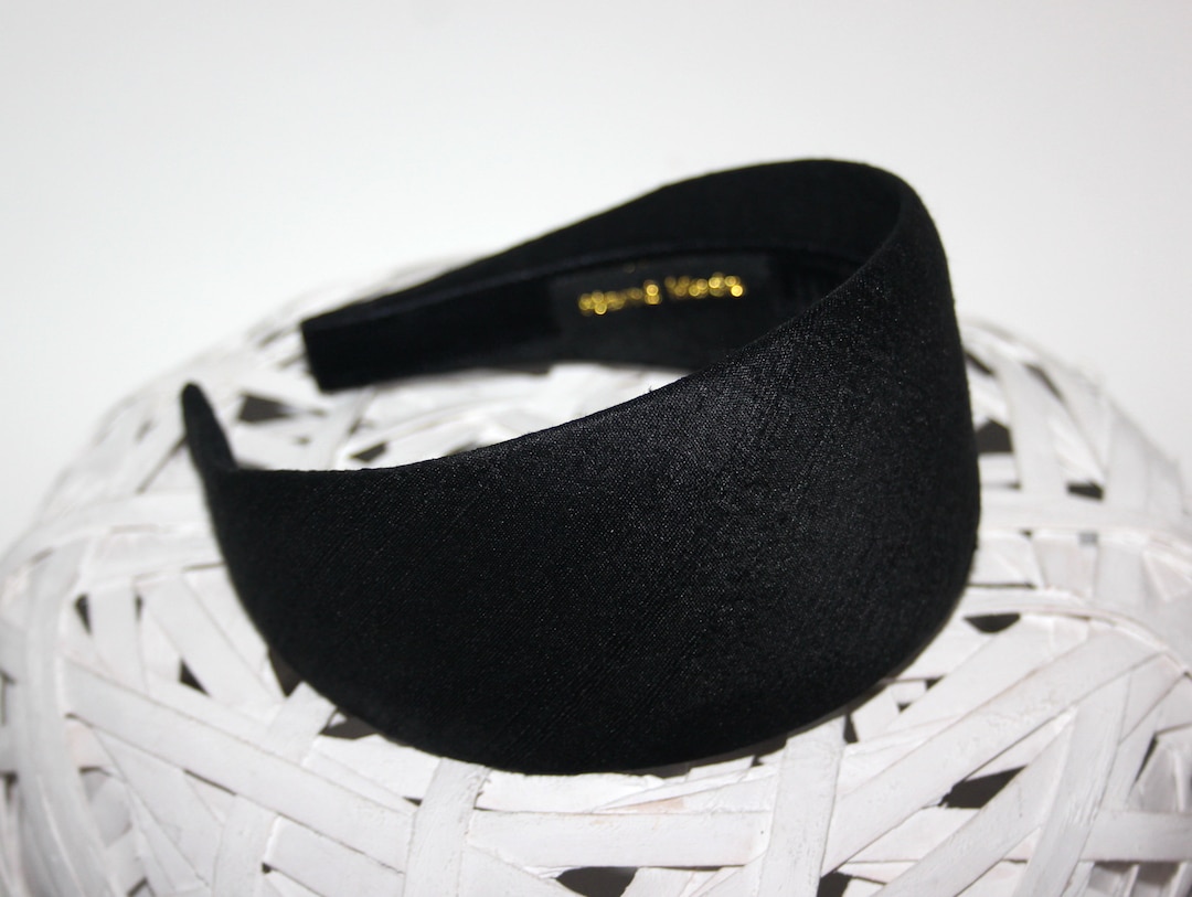 THICK HEADBAND IN BLACK SILK 241198