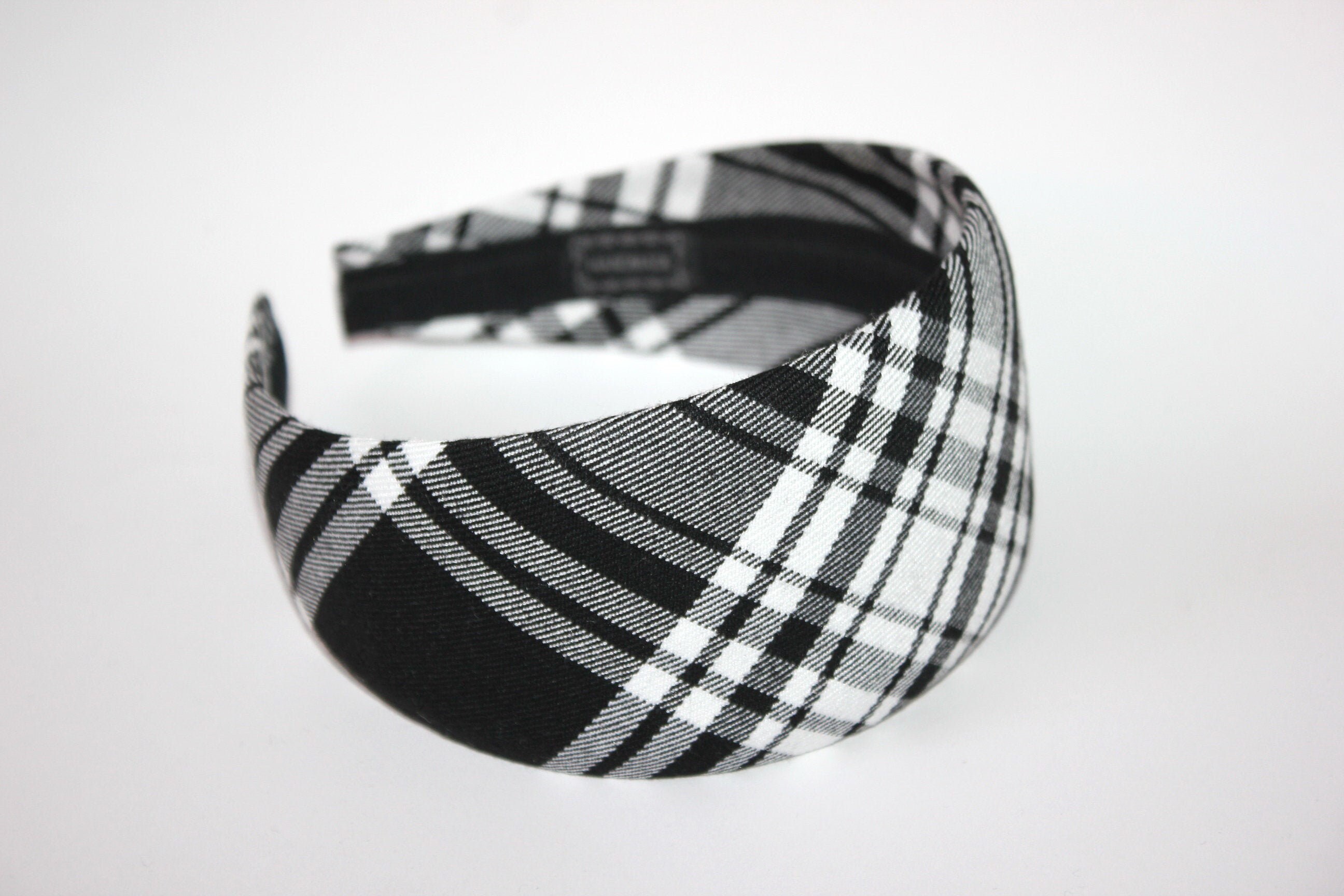 black plaid headband