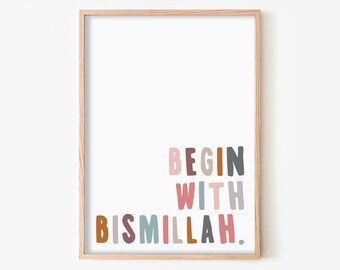 Begin with Bismillah - Ice Cream | Framed Print