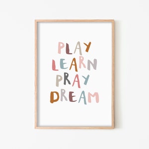 Play Learn Pray Dream - Ice Cream | Framed Print