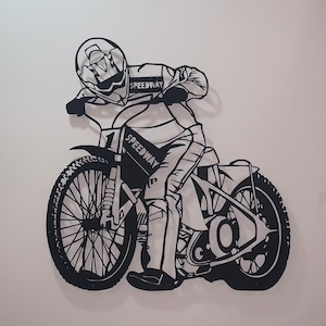 Speedy Motorcycle Metal Wall Art, Indian Motorcycle Metal Sign, Motorbike Wall Decor, Motorcycle Gift, Gift for Him, Dad’s Garage Motorbike