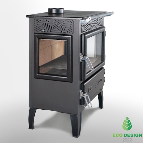 Cast iron stove with oven, wood burning stove, fireplace, cooker stove