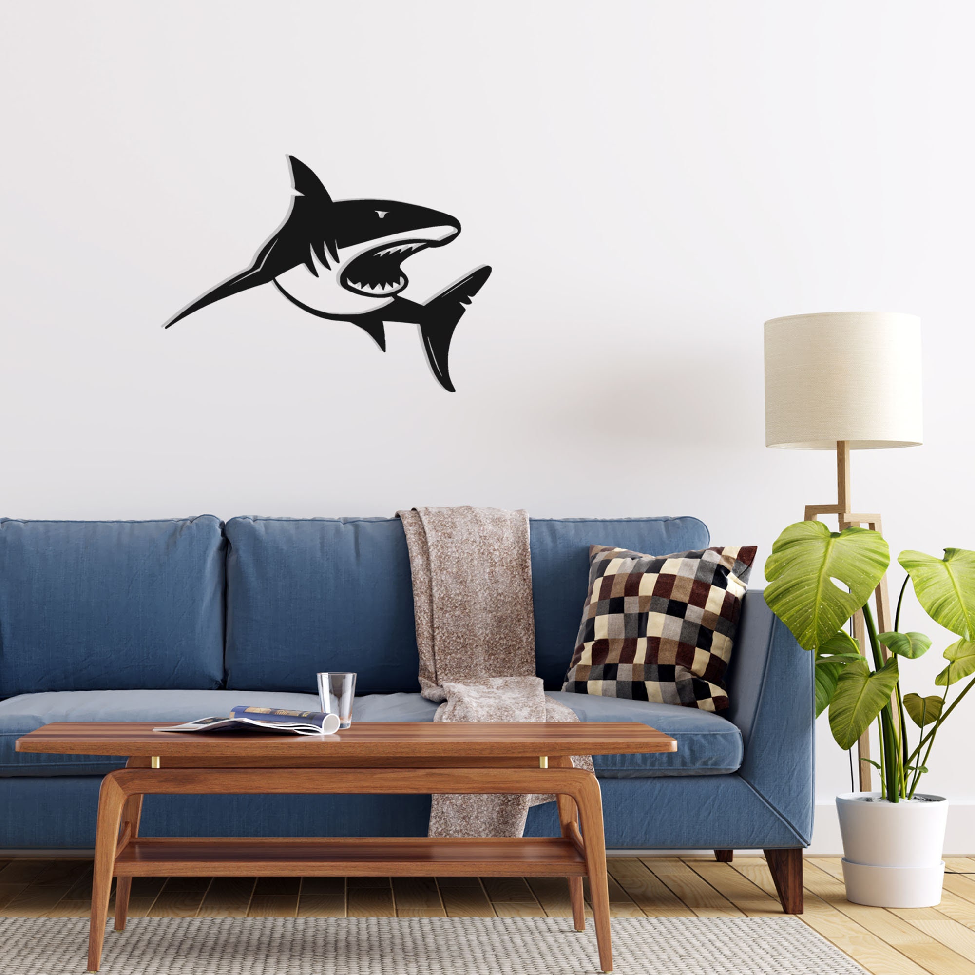 Shark Decor Metal Wall Art Metal Wall Decor Housewarming Etsy