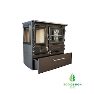 Polka 3D Box Wood Stove, Cooker Stove, Oven Stove, Camping Stove, Cooking Heater, Iron Fireplace Stove, Fire Pit, Wood Iron Burning Stove