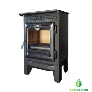 Multifunctional Wood Burning Stove for Cooking Baking Oven Winter Heating  Fire Pit High Efficiency Large Iron Stove Rustic Retro 214 3 D 