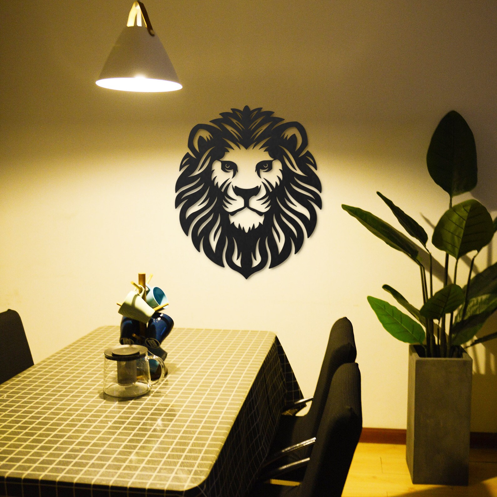 Metal Lion Head Wall Art Metal Wall Decor Metal Garden Etsy