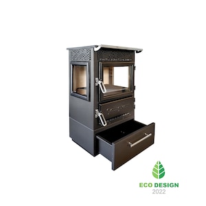Foxtrot Wood Stove, Cooker Stove, Oven Stove, Camping Stove, Cooking Heater, Iron Fireplace Stove, Fire Pit, Wood Iron Burning Stove