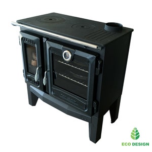 216 Gourmet open haardkachel voor boerderijen en kleine huizen, gietijzeren houtkachel, vuurplaats, houtkachel met oven, houtkachel