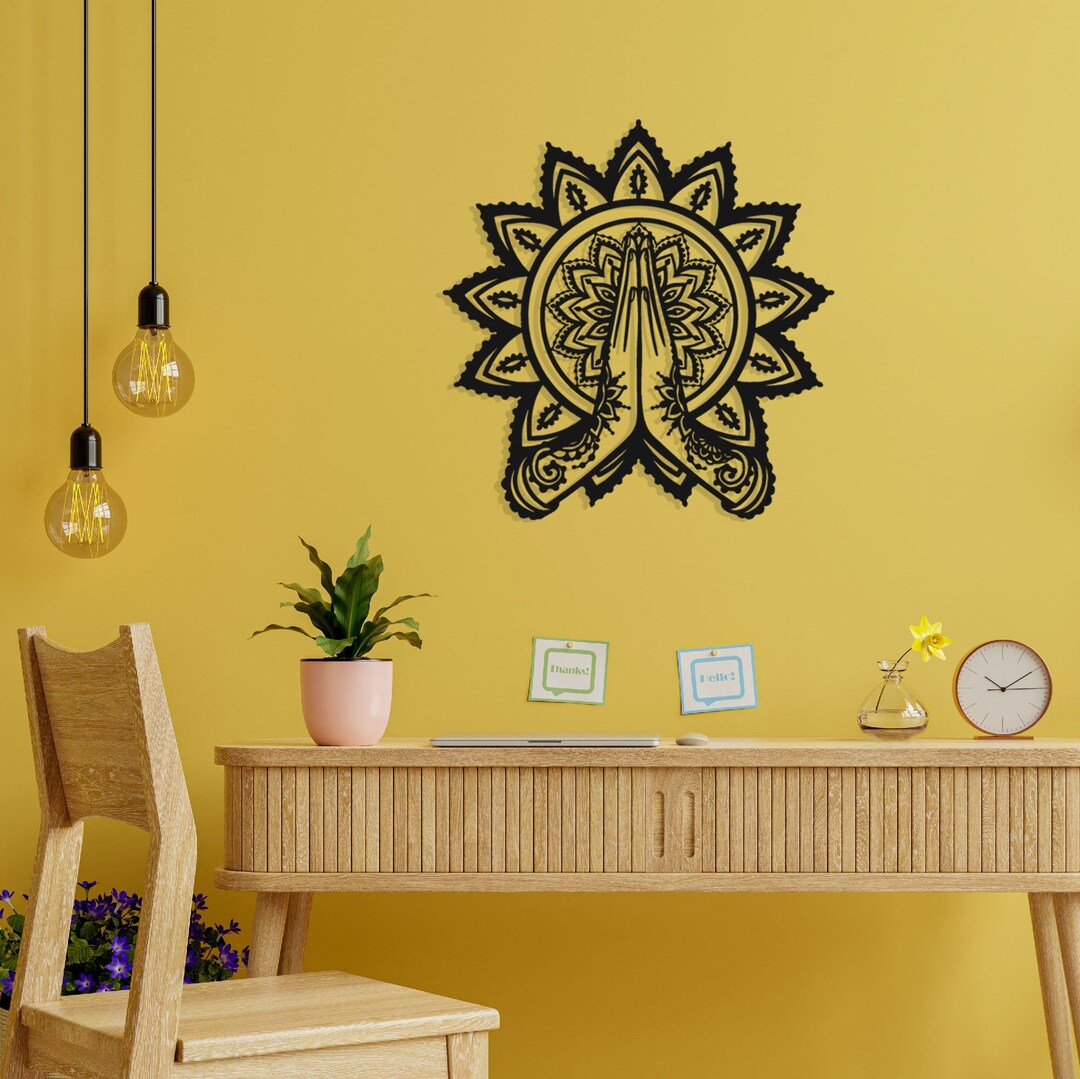 Manakudy Buddha Metal Wall Art, Hindu Wall Art, Yoga Decor,gift for Her