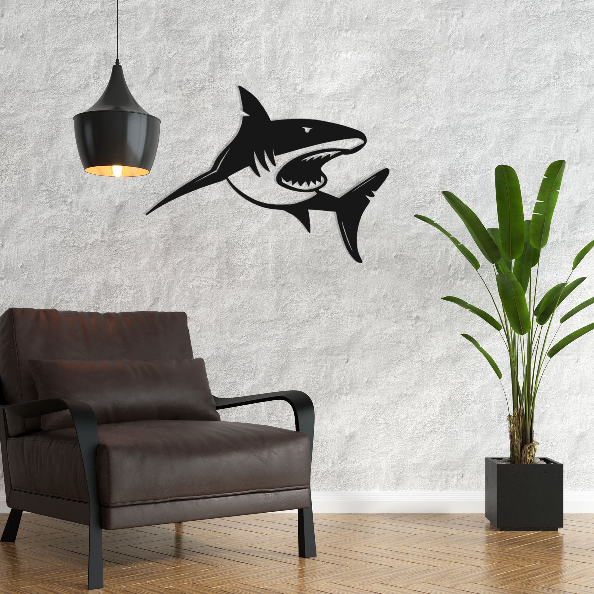 Shark Decor Metal Wall Art Metal Wall Decor Housewarming Etsy