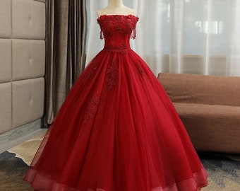 Red Ball Gown - Etsy