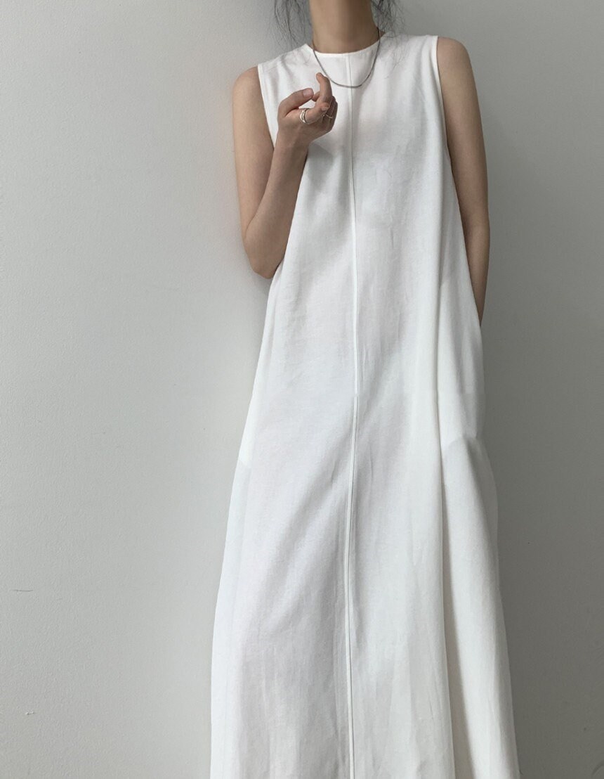 Women's Soft Casual Loose Robe Sleeveless Midi Dress - Etsy