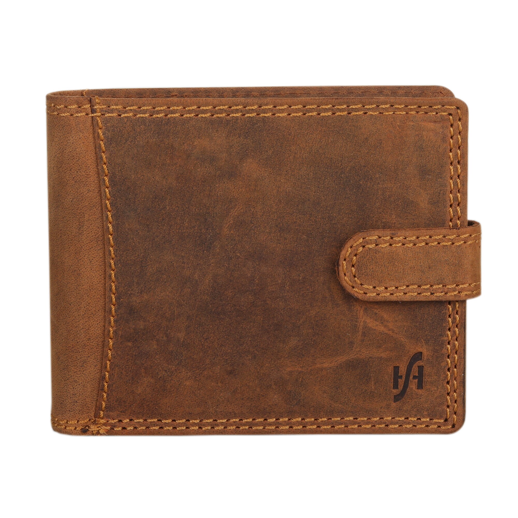 STARHIDE Handmade Wallets for Men UK, Genuine Distressed Hunter Leather, RFID Blocking Notecase Wallet, Coins and Id Card Holder