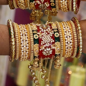 Saundaryam Fashions| Rajwadi Dulhan Chuda red color
