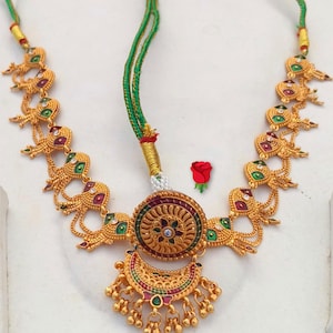Women's Rajwadi Gold Premium quality Rajputi Rakhdi Jewelry Wedding traditional Rajsthani Borla jewelry