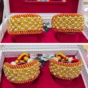 Saundaryam Fashions| Rajputi Gold pochi combo Jewellery Set-301169