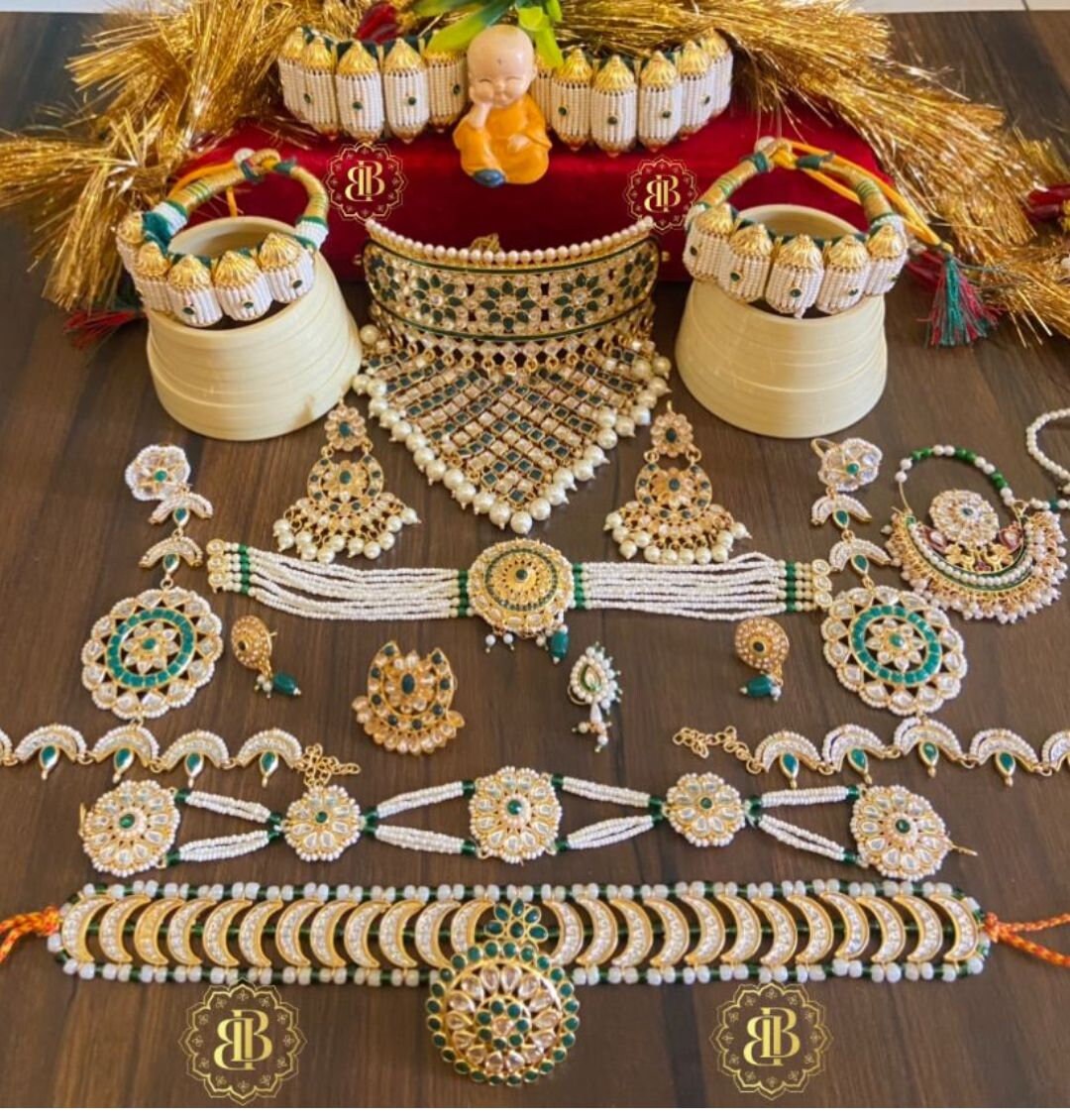 Saundaryam Fashionswomen s Rajwadi Kundan Pearl Rajputi Jewellery Set Etsy UK