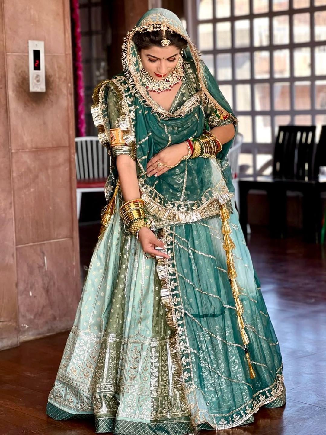 Banarasi Rajputi Poshak: Zari Work Lehenga