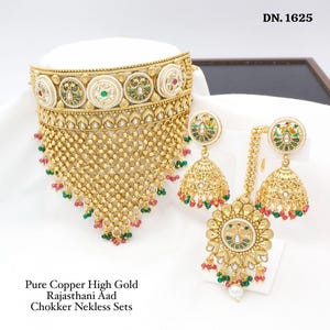 Rajwadi royal primum quality choker set for women by saundaryam fashions