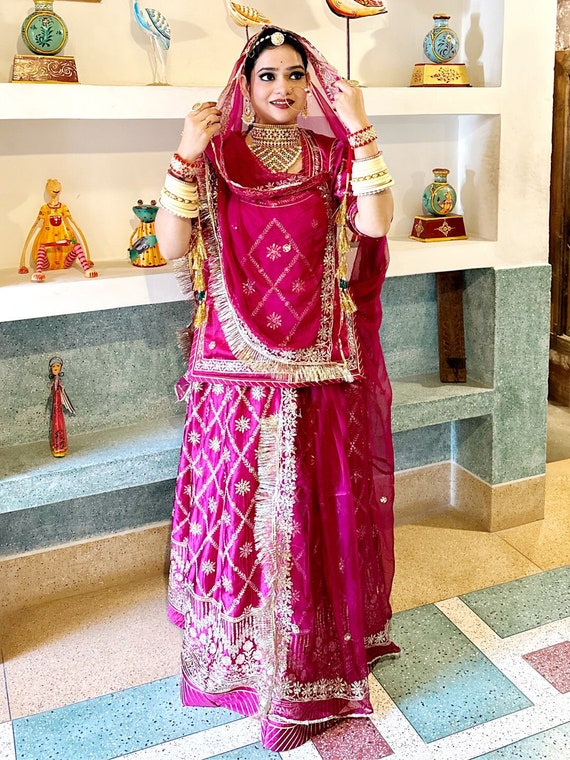 Tranding Stylish Rajputi Poshak | Rajputi Dress With Hamrahi Odhan Pure  Odhni | Elegant Rajputi Suit