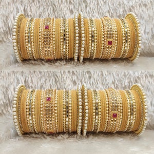 Saundaryam Fashions|Traditional Handmade Hand unique pattern Bangle set /Rajwadi Bridal/ Bridal Chuda Set