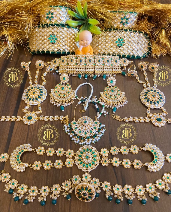 Saundaryam Fashions Rajwadi Rajputi Bridal Combo Jewelry Set in