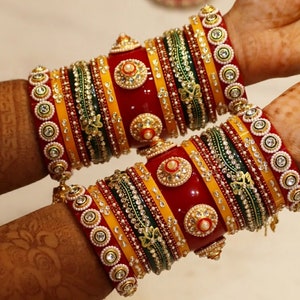 Saundaryam Fashions| Rajwadi Dulhan Chuda red color