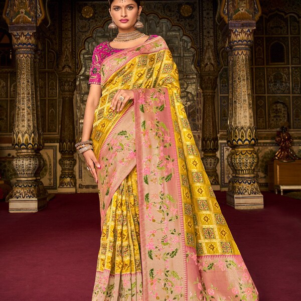 BRIDAL BANARES SILK PANELLED LEHENGA
