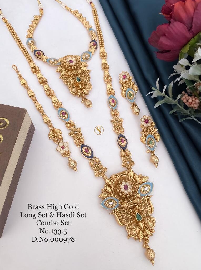 Brass high gold necklace deals
