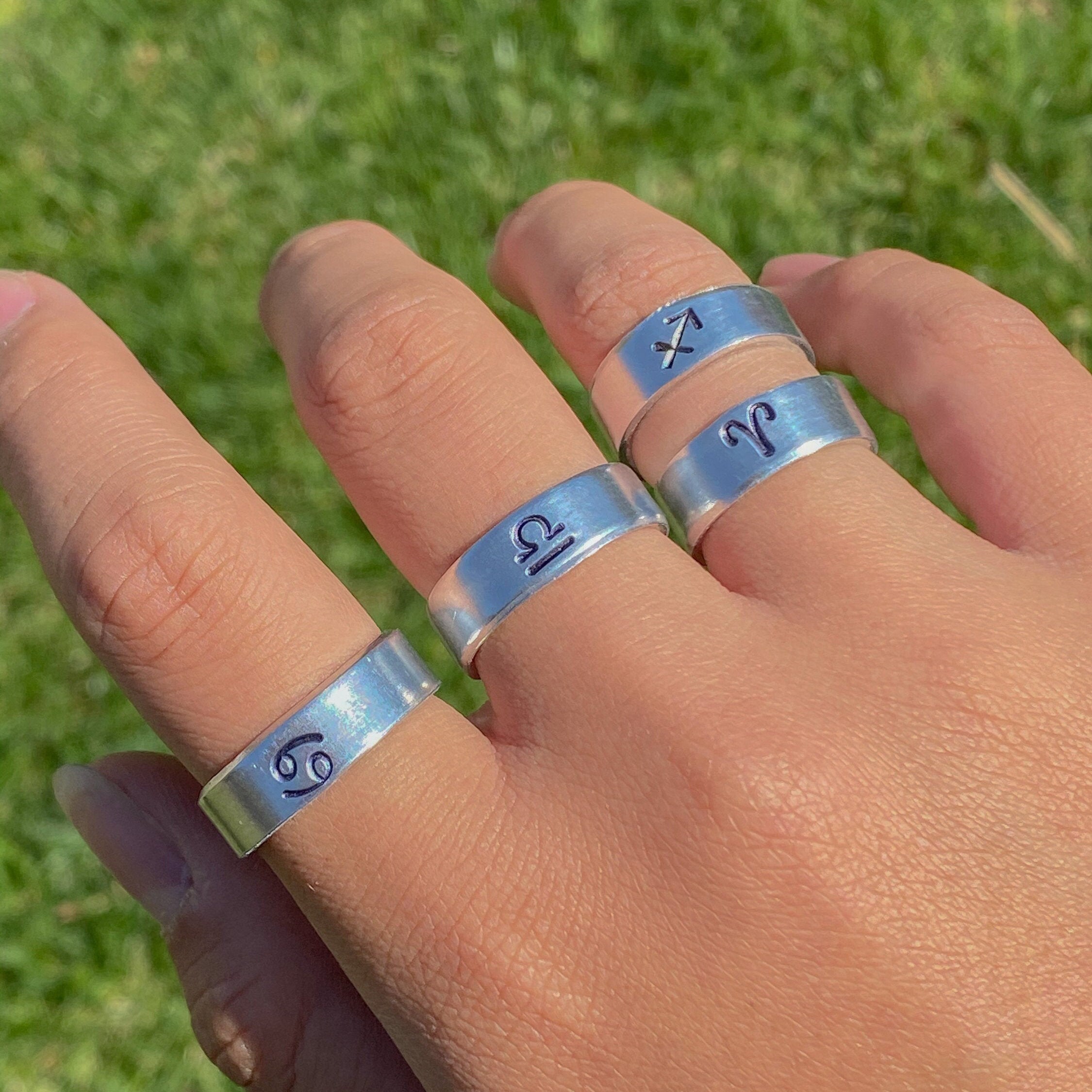 Zodiac Engraved Rings | Adjustable Ring
