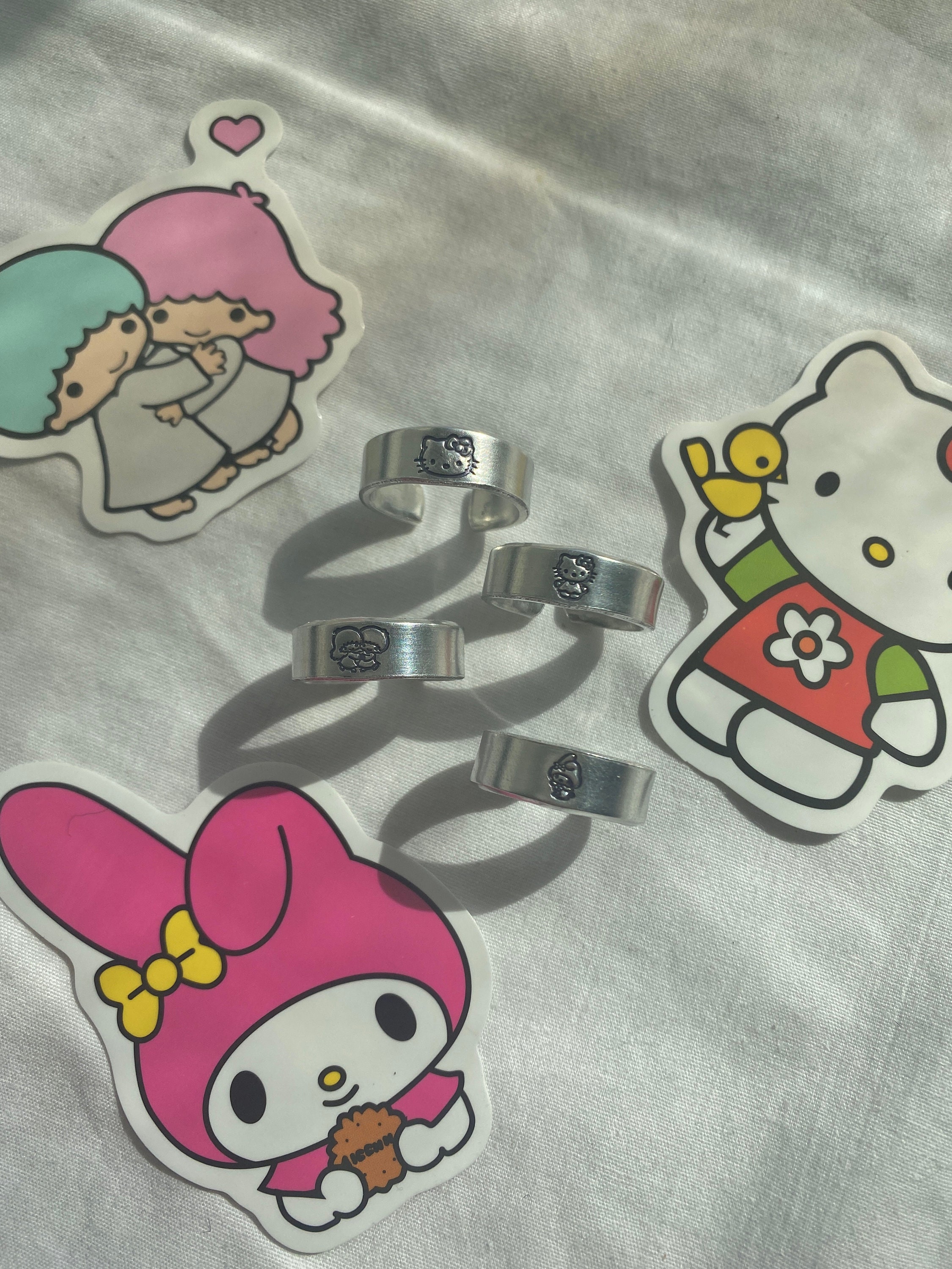 Sanrio Engraved Rings Adjustable Ring Etsy