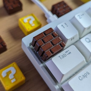 Brick Block | Artisan Keycap for Cherry MX Mechanical Keyboard | Mario