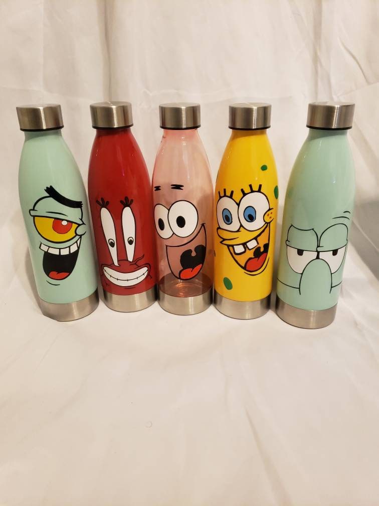 SpongeBob SquarePants inspired character water bottles