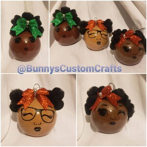 Melanated Christmas Ornaments