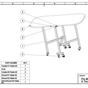 Build Plans Folding Table Dining, Extendable Kitchen Table, Table Mobile Space Saving Versatile Drop Leaf solidworks iges step files image 4