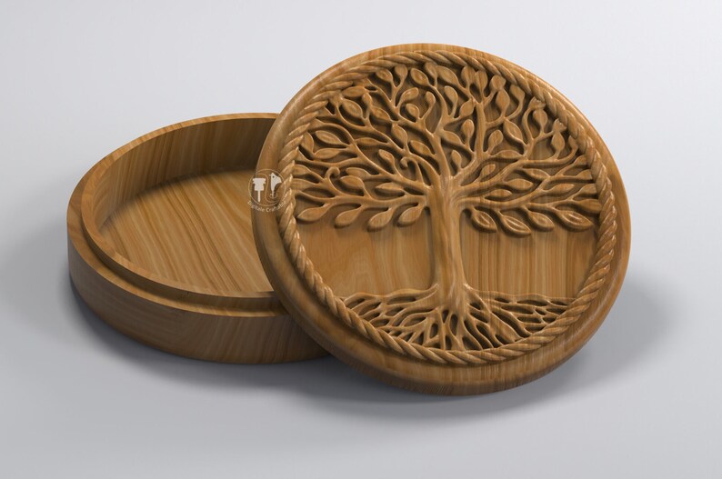 Tree of Life Jewelry Box Stl Cnc Router Files and 3D Print - Etsy
