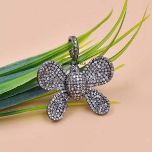 925 Sterling Silber Schmetterling Anhänger, Single Cut Diamant Schmetterling Anhänger, Frau Schmetterling Halskette Anhänger, Zierlicher Schmetterling Anhänger