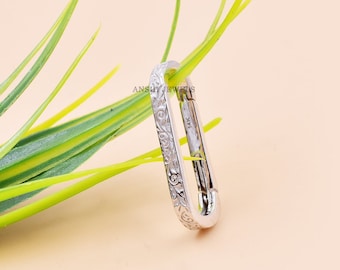 925 Silver Engraving Designer Enhancer Clasp Lock Jewelry