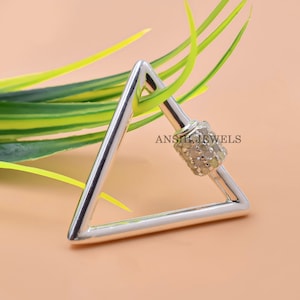 925 Silver Carabiner Diamond Screw Triangle Carabiner Lock Jewelry