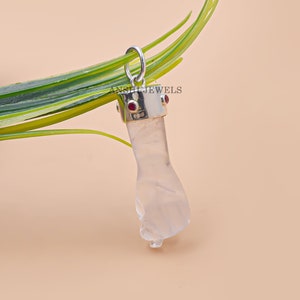 New Designer Hand Carving Figa Pendant Rose Quartz Lucky Figa Pendant Jewelry