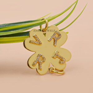 New Designer Custom Letter Clover Double Side Loop Clover Bracelet Connector Jewelry