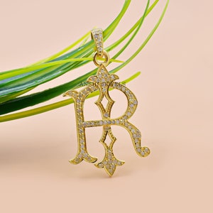 Custom Letter Silver Two Initial Monogram Diamond Monogram Jewelry