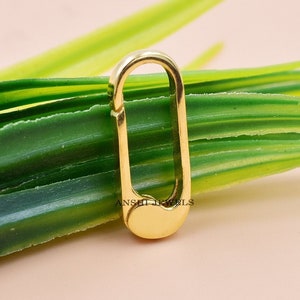14K Yellow Gold Clasp Lock Plain Gold Push Lock Woman Jewelry Connector Push Lock Jewelry