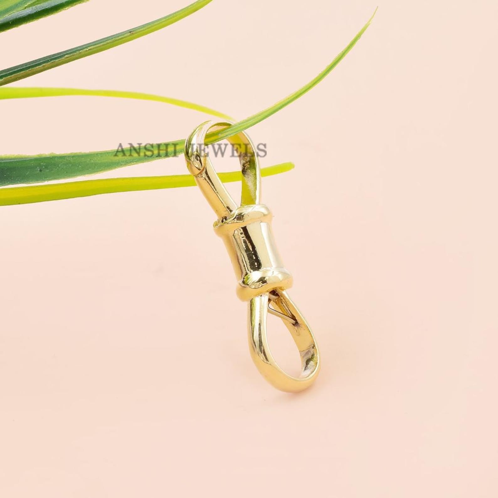 14K Yellow Gold Double-side Spring Swivel Lock, Woman Necklace ...